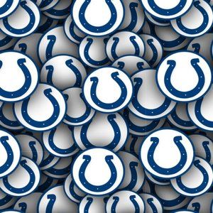 COLTS Bouncing Ball Horseshoe Tumbler -  20 oz Stainless steel cup w/ lid
